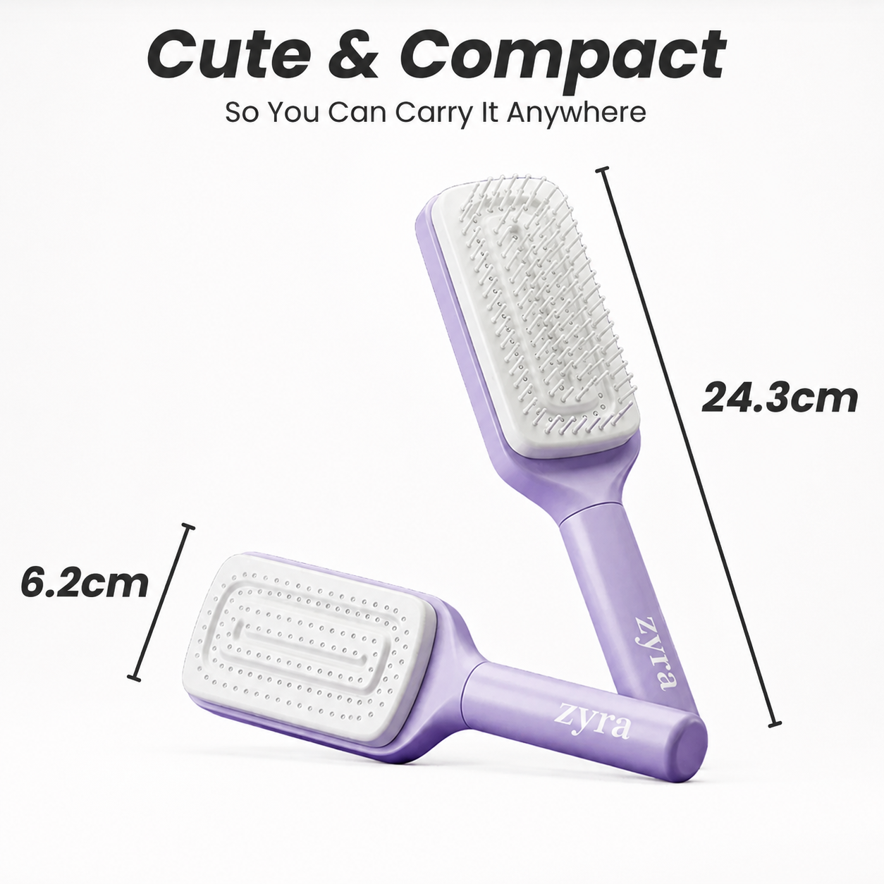 Self Cleaning Hair Brush for Women & Kids
