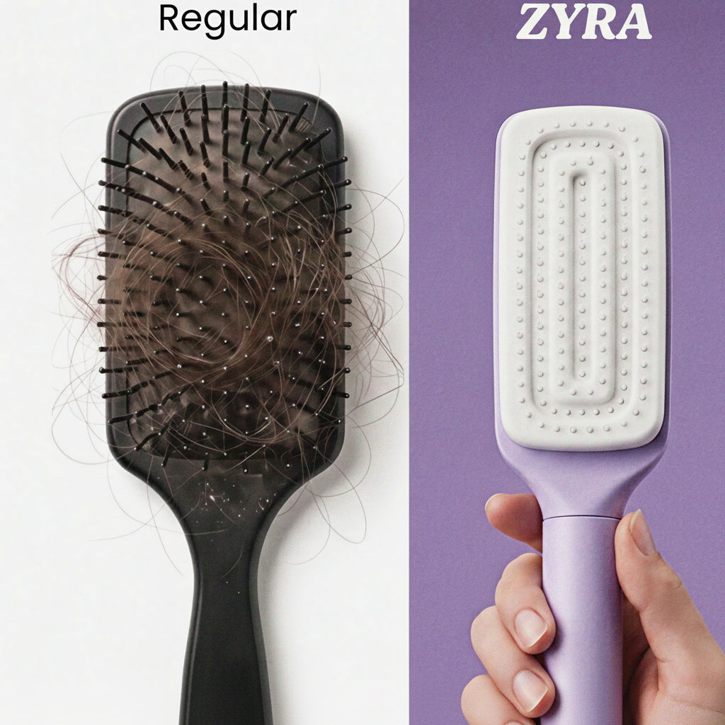 Self Cleaning Hair Brush for Women & Kids