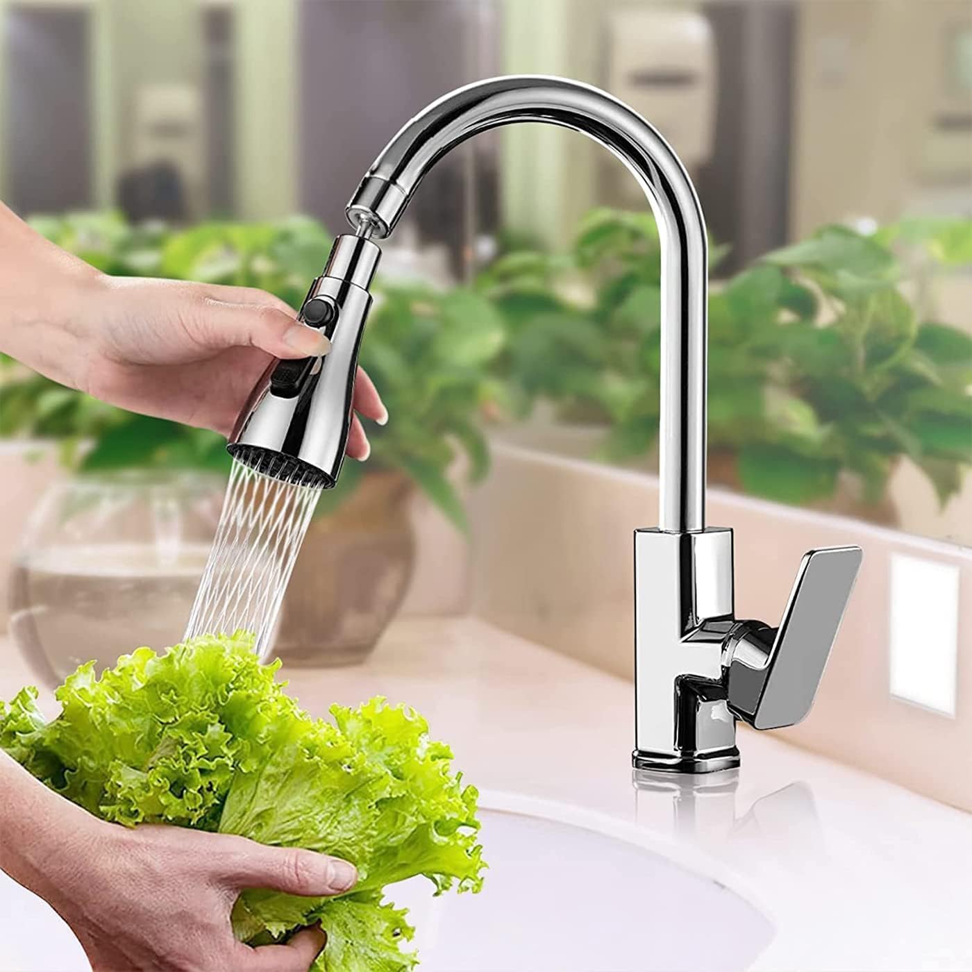 Flexible Faucet Aerator with Tap Extension — 360° Rotation, Zero Splash, No Tools