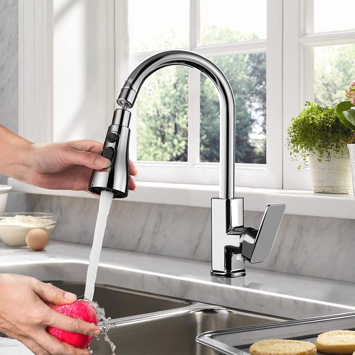 Flexible Faucet Aerator with Tap Extension — 360° Rotation, Zero Splash, No Tools